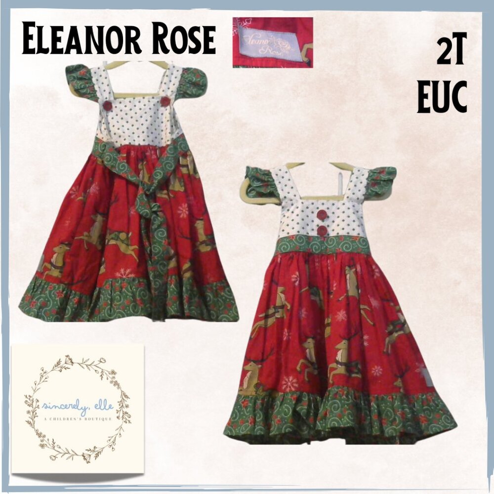 Eleanor Rose Christmas Dress 2T - EUC